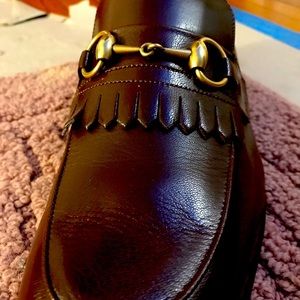 Gucci Jordaan Quentin Bee Horsebit Loafers
